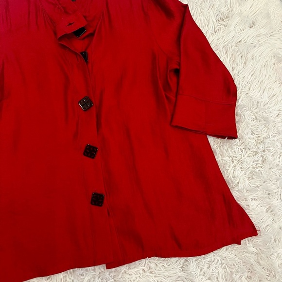 Red Button Down Shirt - Picture 4 of 5